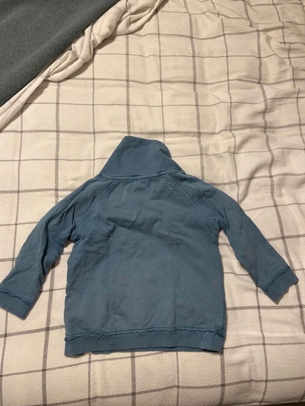 EUC Burt's Bees Baby turquoise organic cotton pullover